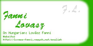 fanni lovasz business card